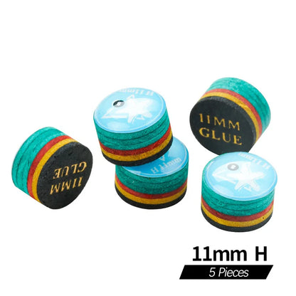 KONLLEN Cue Tips Rainbow Tips 11/14mm Multilayer Cuetips Snooker Hardness S/SS/SX/M/MH/H Pig Skin CRICAL Cue Tip Accessories