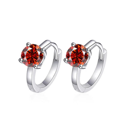 Moissanite Small Hoop Earrings Lab Diamond Hoop Huggies Earrings Sterling Silver Cartilage Earrings for Women Girls Teens
