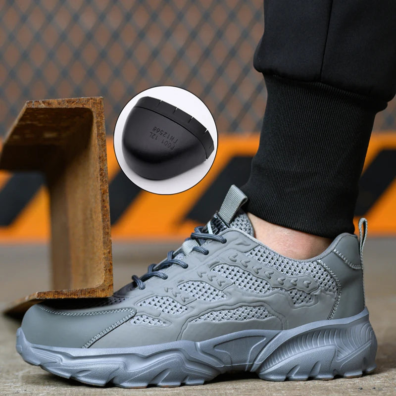 Breathable Mesh Safety Shoes Lightweight Work Sneakers