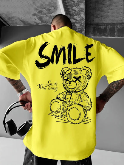 Men's Teddy Bear Print T-Shirt | Breathable Summer Top