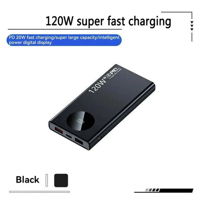 80000mAh Powerbank mit hoher Kapazität, 120W Super-Schnelllade-Powerbank, tragbares Akku-Ladegerät für iPhone Samsung Huawei Xiaomi