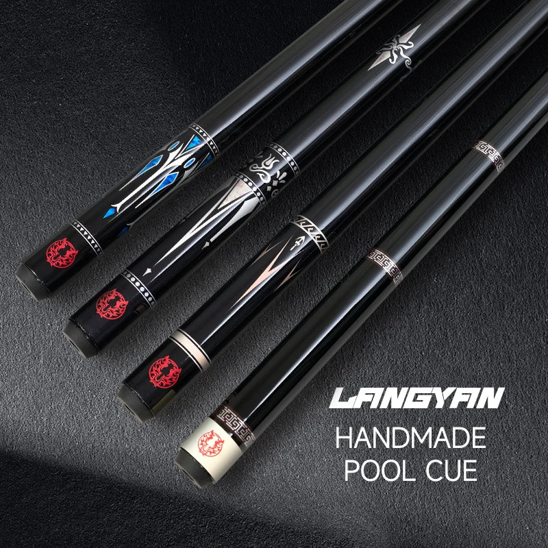 2 in 1 Langyan 58 inch billiard cue carbon fiber 11.2 mm billiard cue large head, multiple styles to choose from
