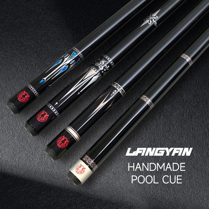 2 in 1 Langyan 58 inch billiard cue carbon fiber 11.2 mm billiard cue large head, multiple styles to choose from