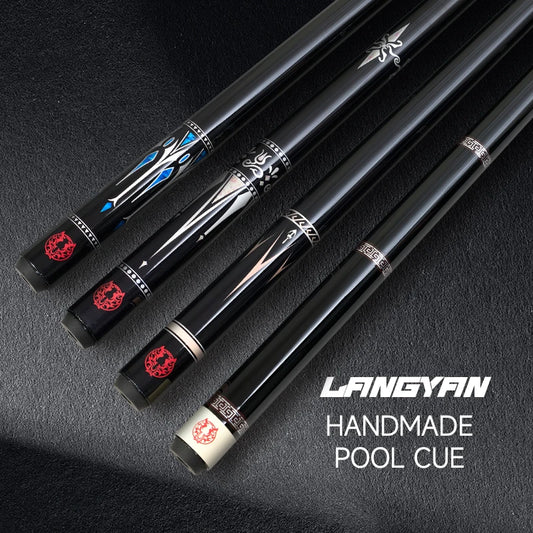 2 in 1 Langyan 58 inch billiard cue carbon fiber 11.2 mm billiard cue large head, multiple styles to choose from