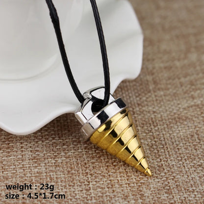 Anime Tengen Toppa Gurren-Lagann Necklaces Simon Ganman Spiral Pendant Necklace For Women Men Hold Accessories Jewelry Decor