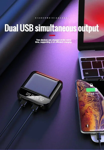 Mini Power Bank 300000mAh LED Mirror Screen