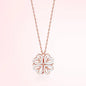 1pc Heart Shaped Four Leaf Clover Pendant Necklace Jewelry Zircon Women Love Clavicle Chain Gifts Openable ChokerJewelry