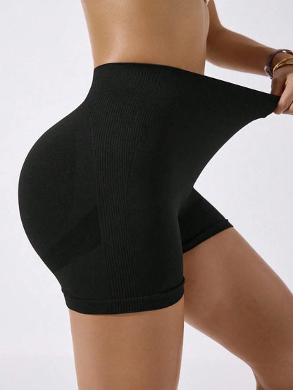 Damen Letter Shorts, atmungsaktives Nylongewebe, V-förmiger Po, eine gute Wahl für Yoga, Laufen und Radfahren