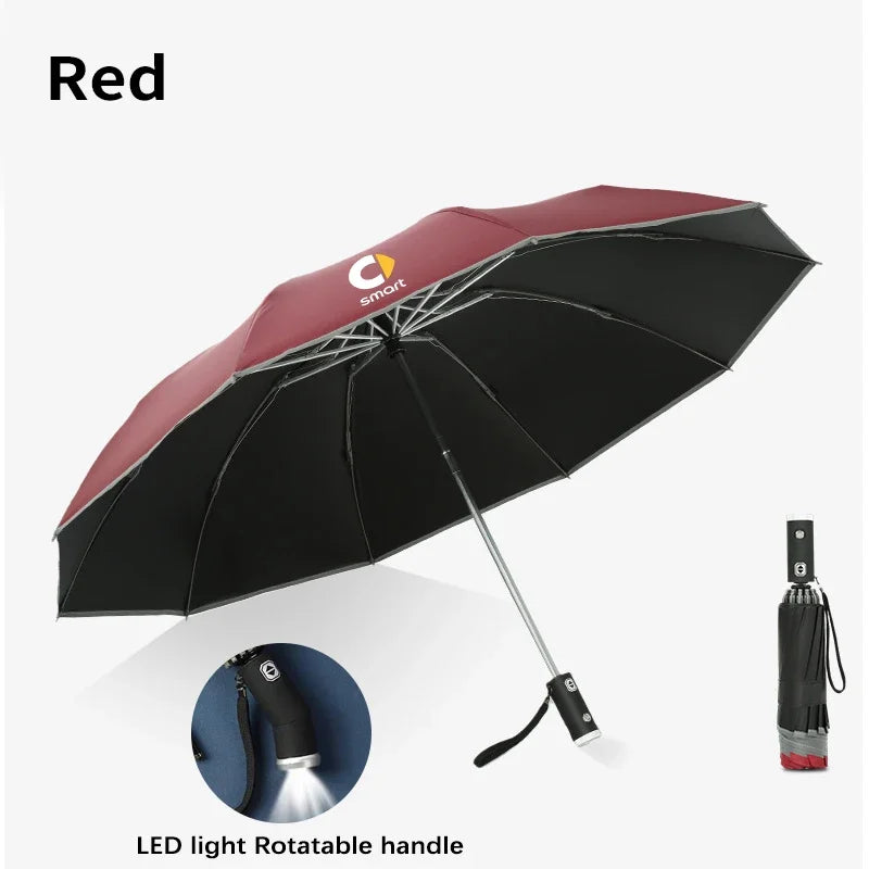 For Smart Eq Fortwo Forfour 453 451 452 450 454 Roadste Car Fully Automatic Reflective Sun Umbrella Folding Sunshade Accessories