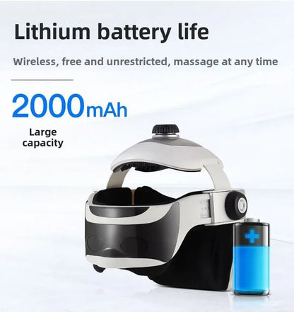 Head Massager Electric Head Physiotherapy Instrument Massage Helmet Hot Compress To Relieve Fatigue and Migraine