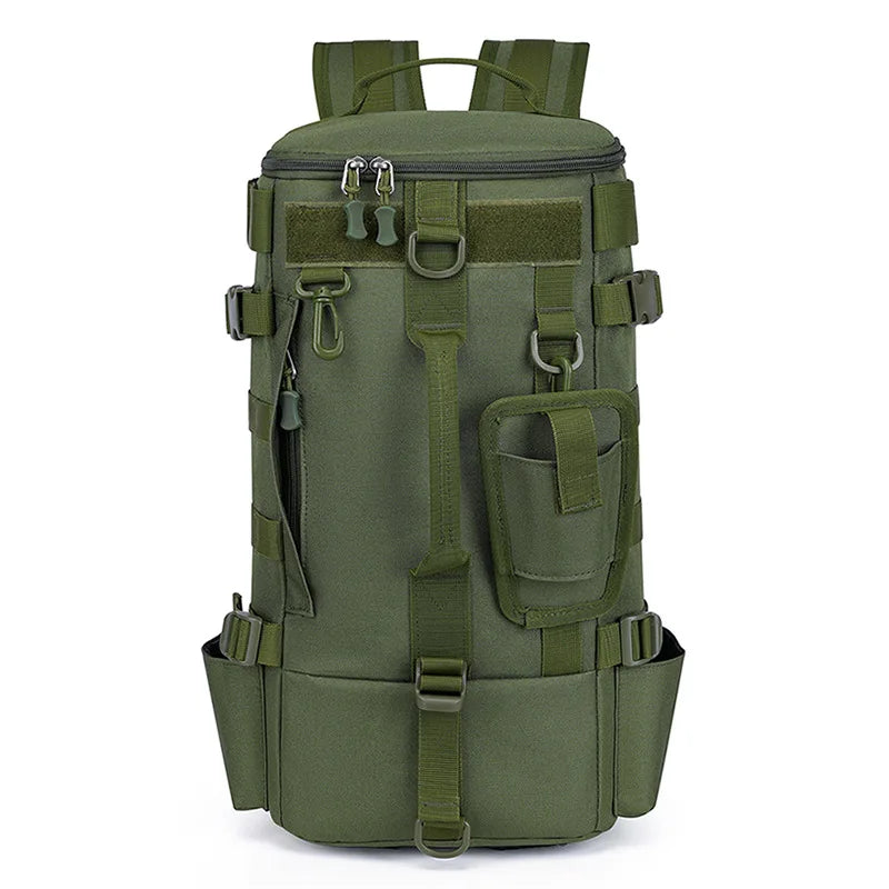 Taktischer Angelrucksack, Gerätetasche mit Rutenhaltern, Angelausrüstung, Molle, Camping, Wandern, Multifunktionale Outdoor-Tasche