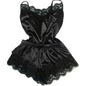 Lace Satin Pajama Set for Women Sleepwear V-Neck Stretch Sexy Lingerie Strap Vest Top Shorts Nightwear Pijamas