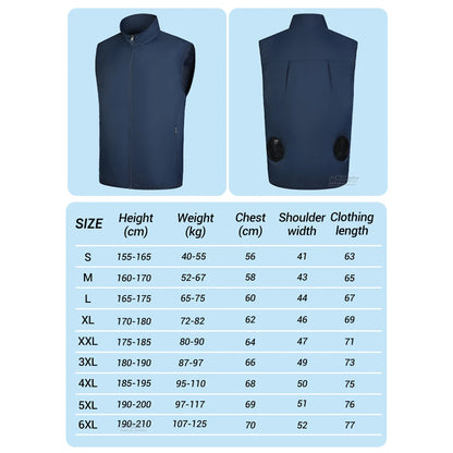 Wearable Cooling Fan Vest Air-Conditioned 13Hr