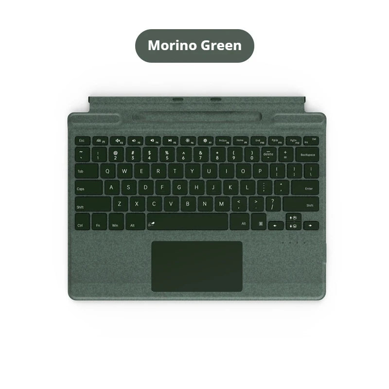2025 New Color Microsoft Surface Pro 8/9/X/10/11 Bluetooth Magnetic Keyboard with Pen Slot,Touchpad and 7-color Backlit Keyboard