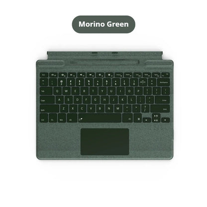 2025 New Color Microsoft Surface Pro 8/9/X/10/11 Bluetooth Magnetic Keyboard with Pen Slot,Touchpad and 7-color Backlit Keyboard