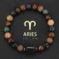 12 Zodiac Bracelets Natural Stone Cancer Virgo Leo Libra Bracelet Couples Friendship Gifts Bracelets Jewelry pulsera hombre