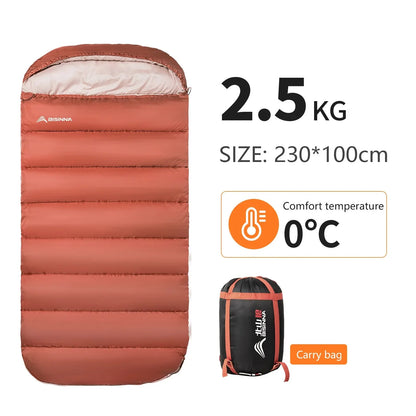 BISINNA Großer Camping-Schlafsack, leicht, 3-Jahreszeiten, weit geschnitten, lang, für Erwachsene, zum Ausruhen, Wandern, Angeln