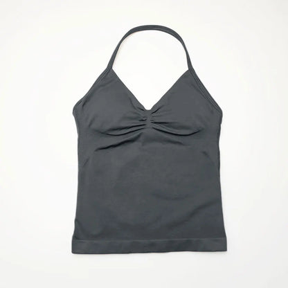NCLAGEN Impact Longline Trägertop Sport Yoga Weste Damen Fitness Tank Top Gym Schöner offener Rücken BH Laufen Workout Neckholder