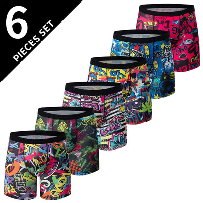 4/5/10 Pcs Fashionable Men's Long Underwear Casual Boyshort Youth Sports Shorts Comfortable Breathable Stretch Shorts Underwear