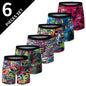 4/5/10 Pcs Fashionable Men's Long Underwear Casual Boyshort Youth Sports Shorts Comfortable Breathable Stretch Shorts Underwear