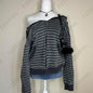 Damen Gothic Ästhetik Herbst Winter Pelzkragen Hoodie Lässiger schmaler schicker Cardigan Sweatshirt 2000er Kleidung