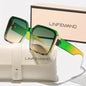 LINFEMAND Fashion Large Frame Decoration Glasses for Women UV400 Sunglasses Set Summer Dance Party Holiday Gift