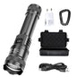 Leistungsstarke LED-Taschenlampen 300000LM Taktische Taschenlampe mit Displaylicht USB-Ladefunktion Camping Angeln Verteidigung Zoom-Laterne