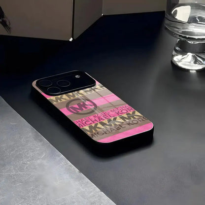 Phone case with brand logo on a dark surface