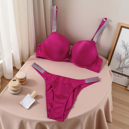 Women's New Fashion Sexy Lingerie Sporty Classic Padded Adjustable push up V Lingerie Set S Underwear Set