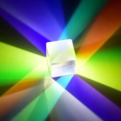 Optisches Glas X-Würfel Dichroitischer Würfel Design Würfelprisma RGB Kombinierer Teiler Lehrgeschenk Klasse Physik Lernspielzeug