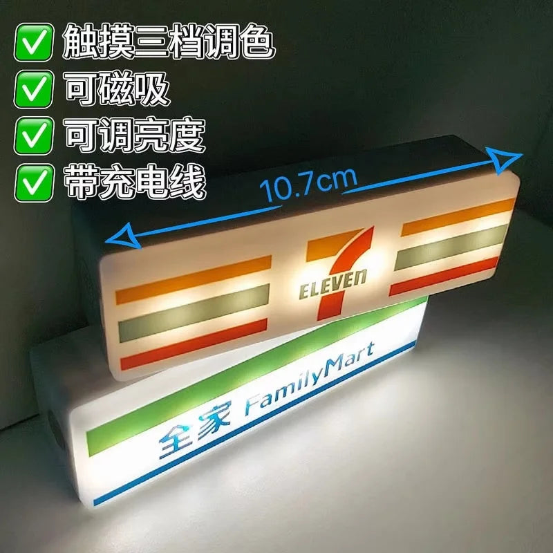 Heißer Convenience Store Kühlschrankmagnet Miniaturmodell Magnetische Anziehung Deko Nachtlicht Atmosphäre Licht Leuchtendes Schild