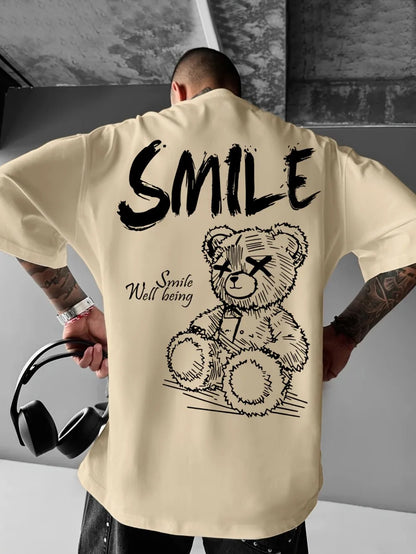 Men's Teddy Bear Print T-Shirt | Breathable Summer Top