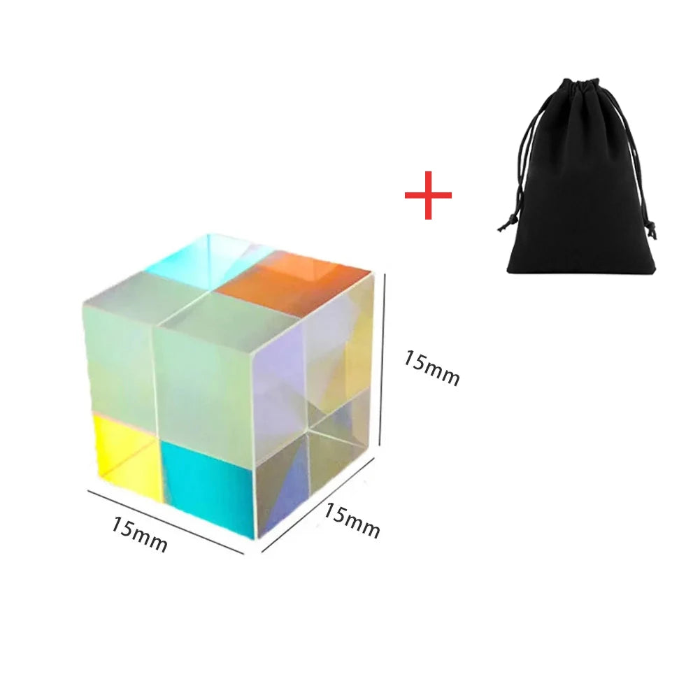 Optisches Glas X-Würfel Dichroitischer Würfel Design Würfelprisma RGB Kombinierer Teiler Lehrgeschenk Klasse Physik Lernspielzeug