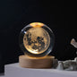 Unique 3D Crystal Ball Night Light Led Lamp Bedside Table Glowing Galaxy Lamp Saturn Planets Moon Children Birthday Gift Toy 5cm