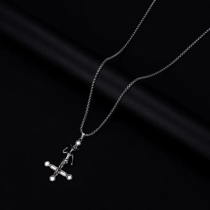 European And American Fashion Personality Retro Gothic Cross Necklace For Men And Women Street Hip-Hop Trendsetters Versatile Pe