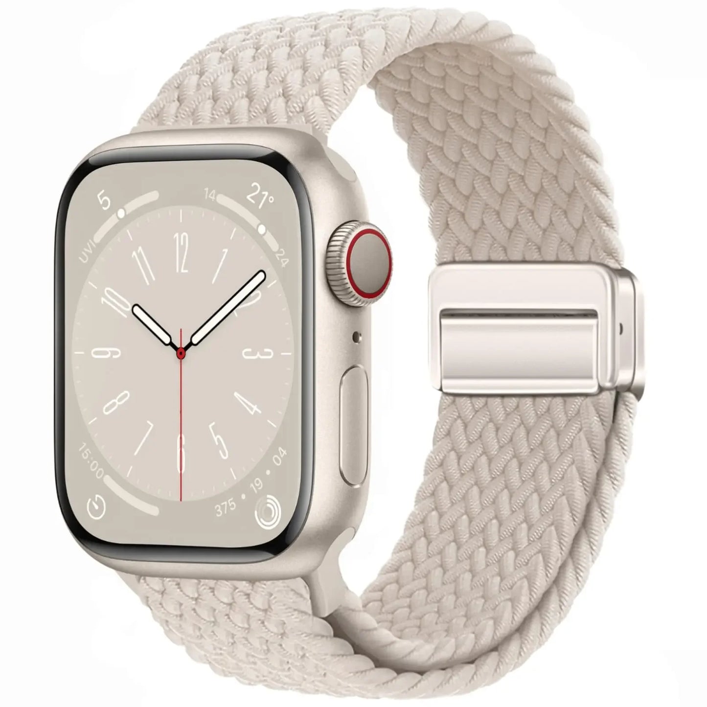 Geflochtenes Armband für Apple Watch 44mm 40mm 45mm 49mm 41mm 38mm Schnallenarmband iWatch Series SE 7 3 6 8 9 Ultra 2 Magnetisches Armband