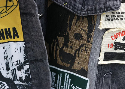 Women's Vintage Newspaper Denim Jacket – Hip Hop