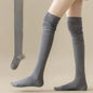 Knee High Socks for Women | Thin Long Stacked Socks Solid Colour Patchwork High Elasticity Stockings (1/3/5 Pairs)