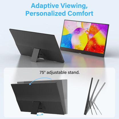 15.6" Portable Monitor 1080P IPS USB-C HDMI VESA Mount Display