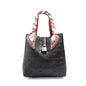 CH New Tote Bag Embossed Logo Silk Scarf Decor Lock Buckle Burgundy Fashion Women Casual Daily Handbag