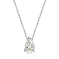 Smyoue Certified 1CT 2CT Pear Cut D VVS1 Moissanite Necklace for Women 18k Gold Plated Jewelry 100%  Sterling Silver 925 Pendant