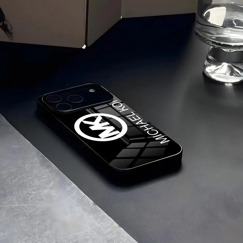 MINISO-Frauen Luxus Gehärtetes KORS-M Handyhüllen-Glas Für IPhone17 Air 16 15 17 14 Pro Max 13 12 11 X XS XR Plus Für Samsung S 25