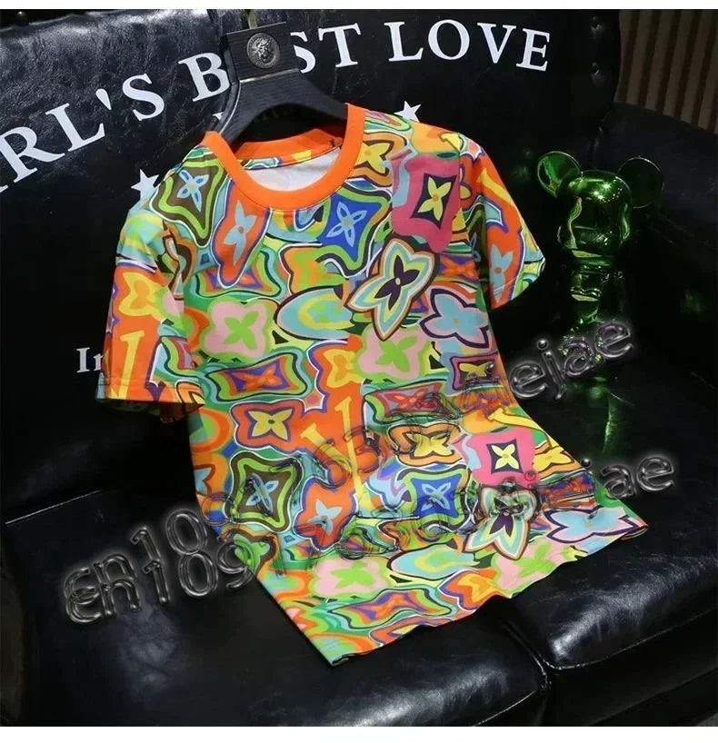 Comfortable Casual Quick-Drying T-Shirt for Men And Women 3D Printed High-End Streetwear Short-Sleeved Sports Moto Top