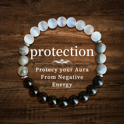 Natural Stone Symbolic Beaded Bracelet Women Men Anxiety Relief Protection Money Spiritual Inner Self-Love Jewelry