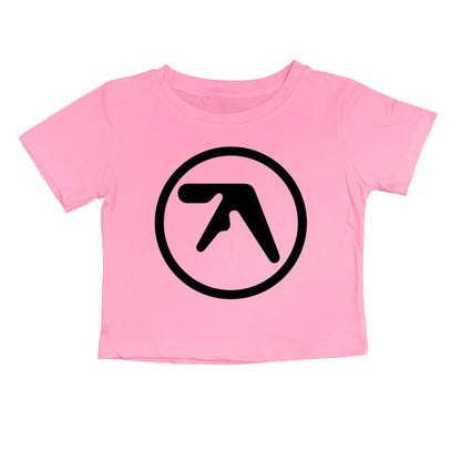 Punk Aphex Twin Print Oversize Hip Hop Women Crop Top Tee