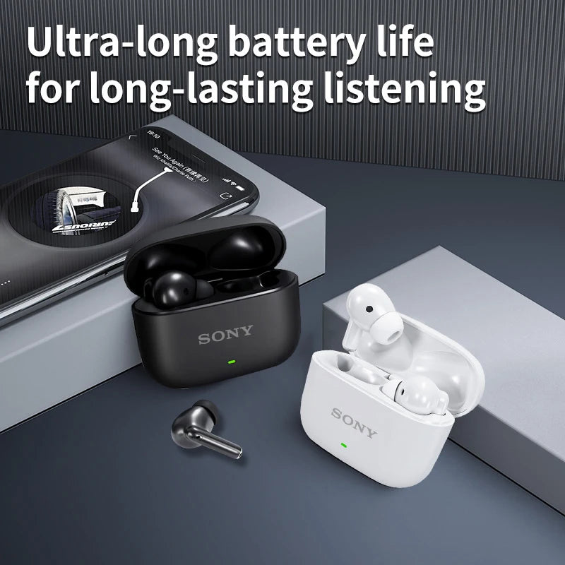 Wireless earbuds with charging cases on a dark surface, featuring Xiaomi branding.