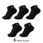 5/10/20 Paar Herren Knöchelsocken Baumwolle Klassische Markenmode Schwarz-Weiße Socken Atmungsaktive Mesh Sportsocken für den Sommer