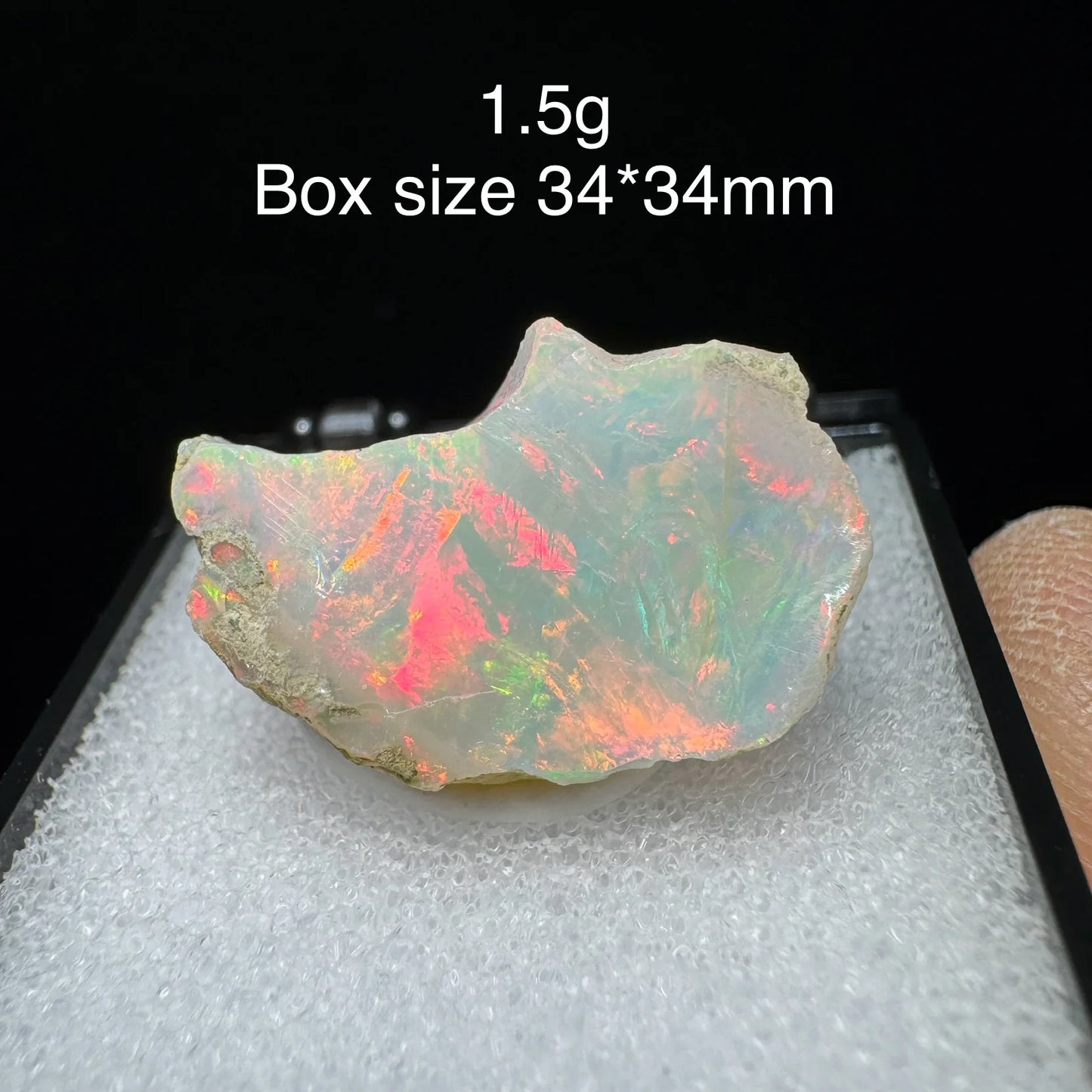 Natural Ethiopia Opal Gem Mineral Specimen Box