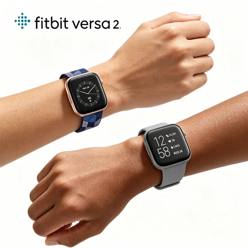Google Fitbit Versa 2 Smartwatch Herzfrequenz Schlaf Schritte Trainingserkennung Bluetooth wasserdichte Smartwatch