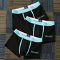 3Pcs Men's Cotton Boxer Briefs Breathable Printed M-3XL